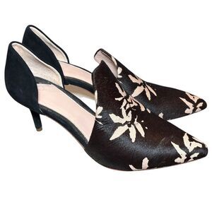 A D & Daughters Dyed Sheared Calf Hair D'Orsay Pumps Sz 7.5 Heels Slip On